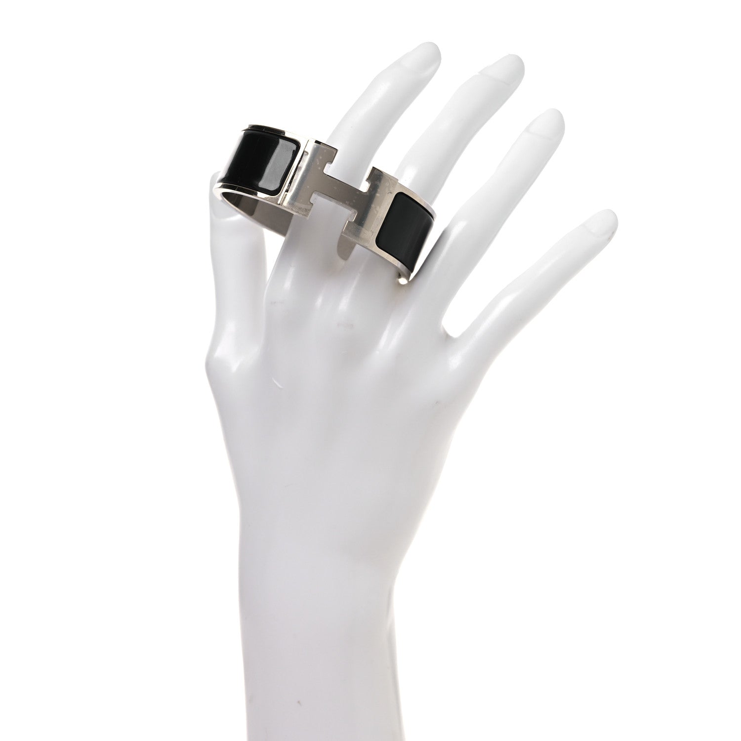 Hermes Enamel Wide Clic Clac H Bracelet PM Black 3 of 6