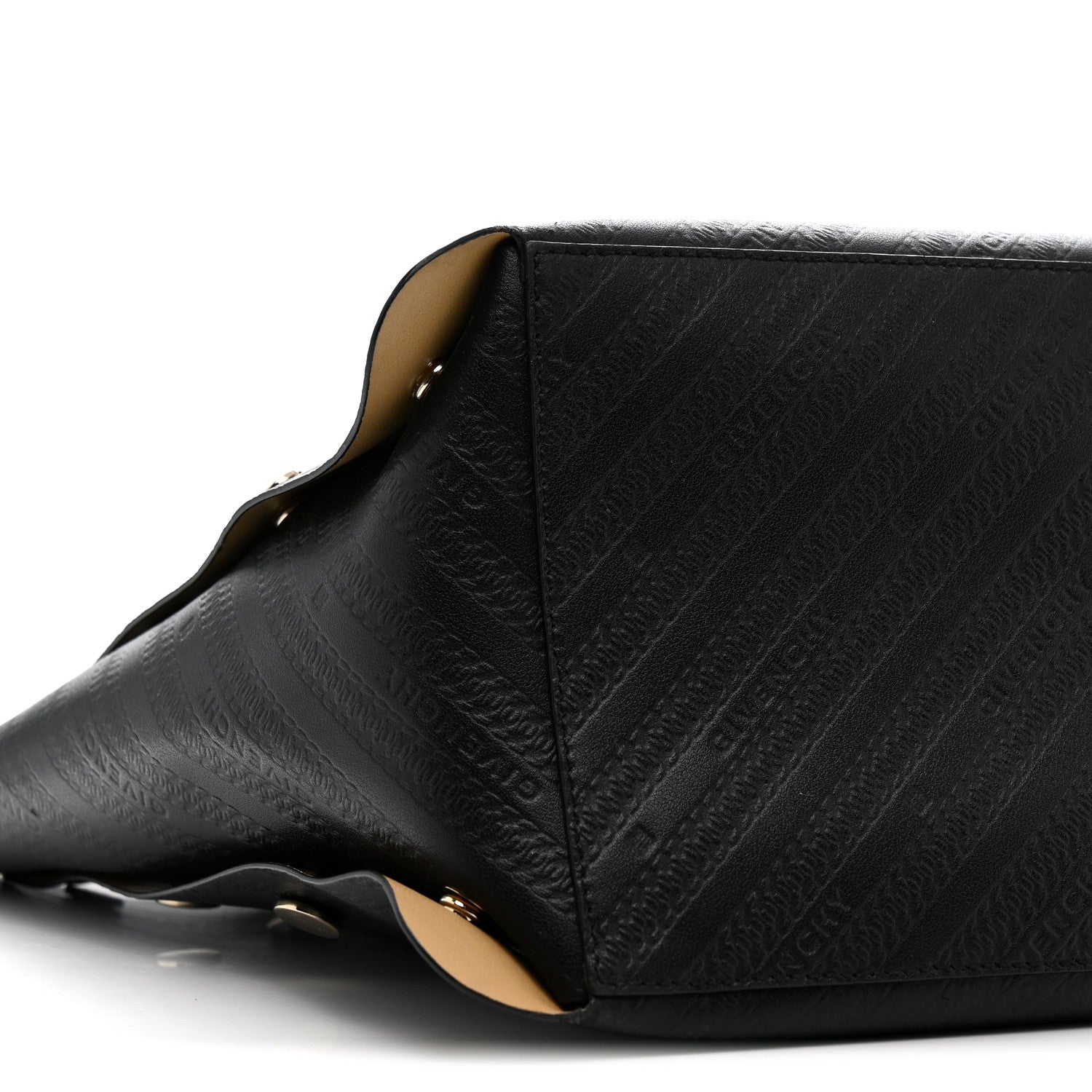 Givenchy Calfskin Chain Embossed Medium Bond Shopper Tote Black 9 of 12