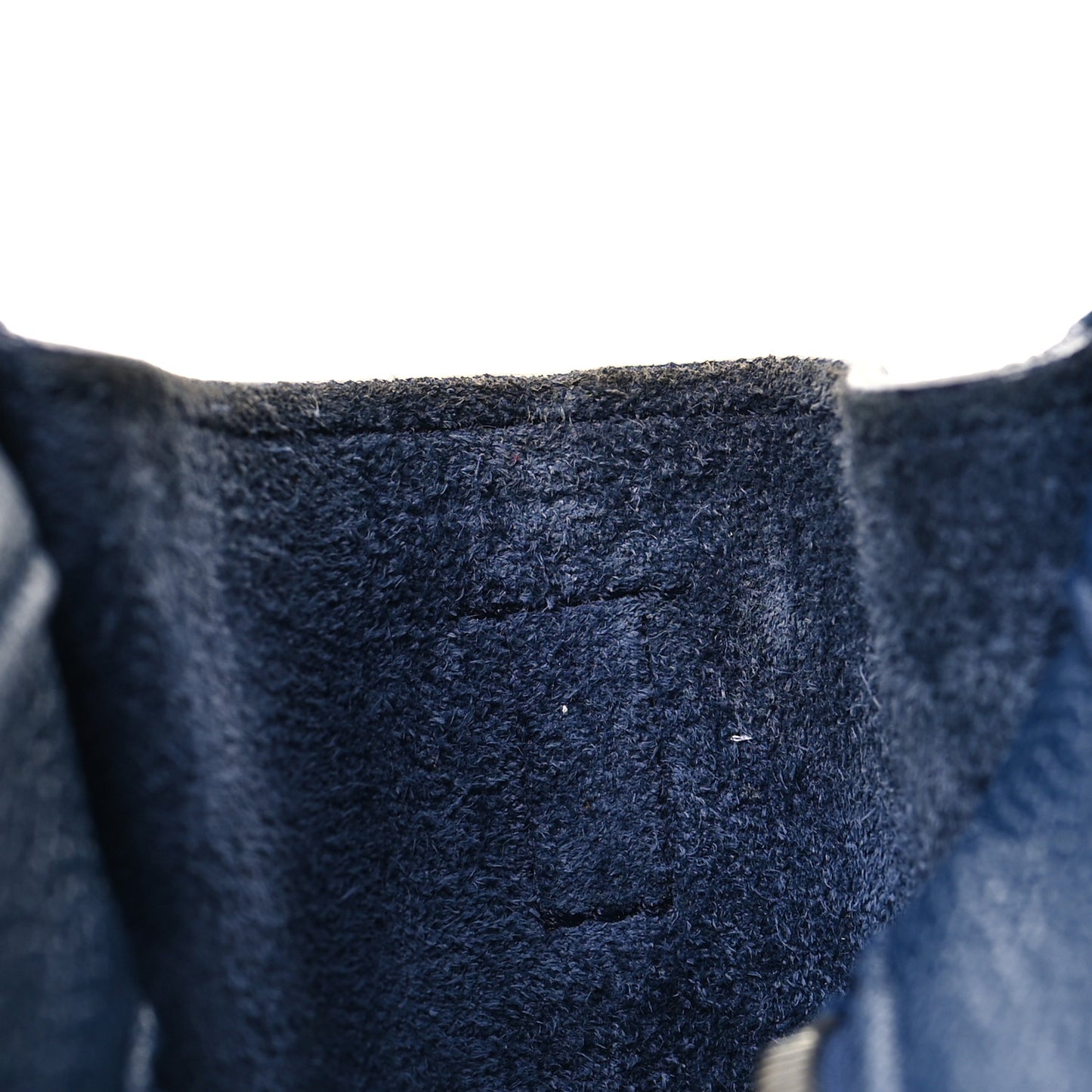 Drummed Calfskin Nano Luggage Indigo
