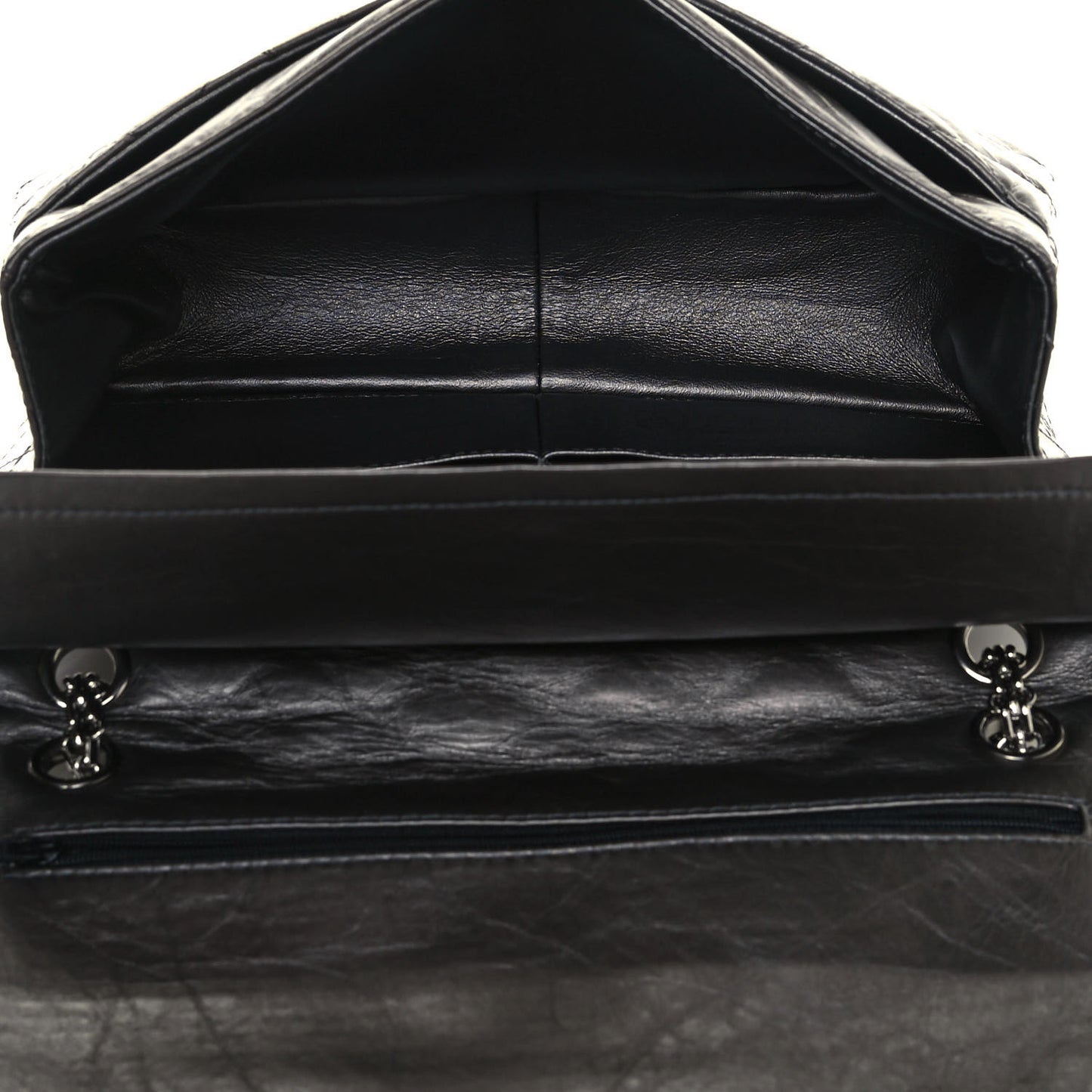 Aged Calfskin Quilted 2.55 Reissue 226 Flap Black