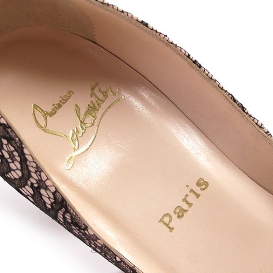 Lace Yo Yo Zeppa Platform Peep Toe Pumps 38.5