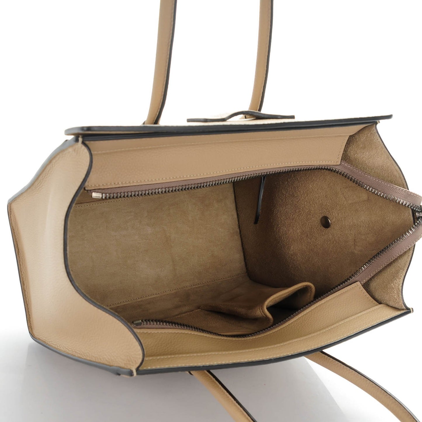 Drummed Calfskin Micro Luggage Dune