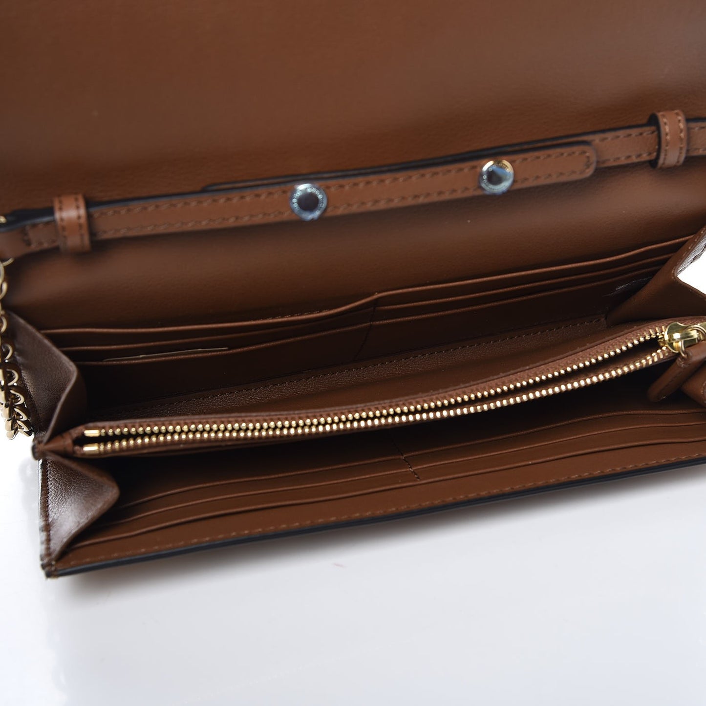 Derby Calfskin House Check Henley Wallet On Chain Tan
