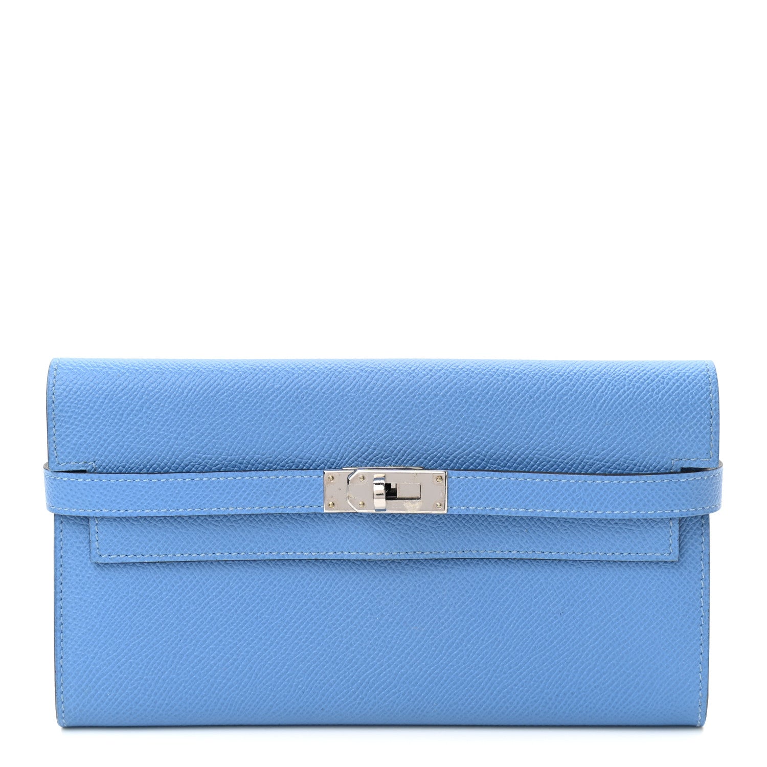 Hermes Epsom Kelly Longue Wallet Bleu Paradis 1 of 8