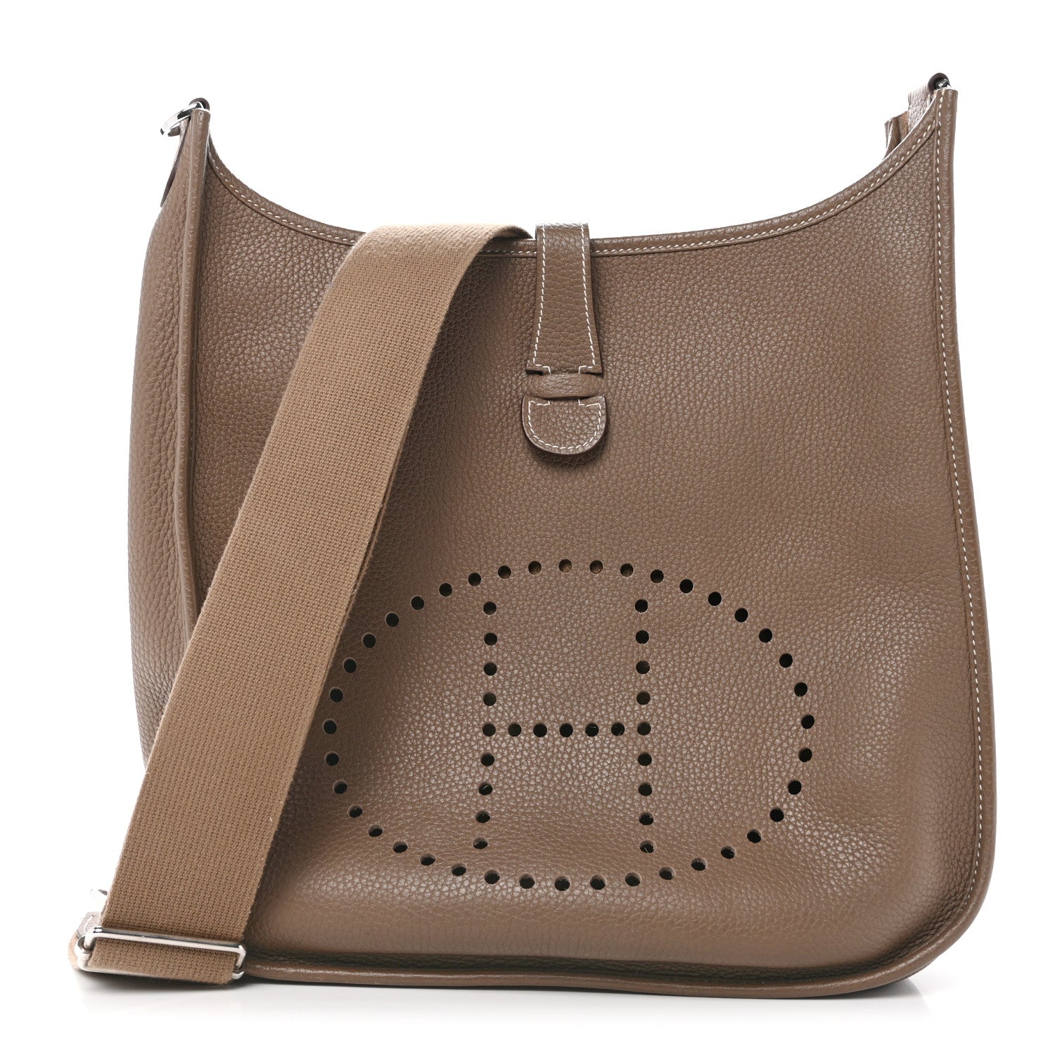 Hermes Taurillon Clemence Evelyne III GM Etoupe 1 of 13