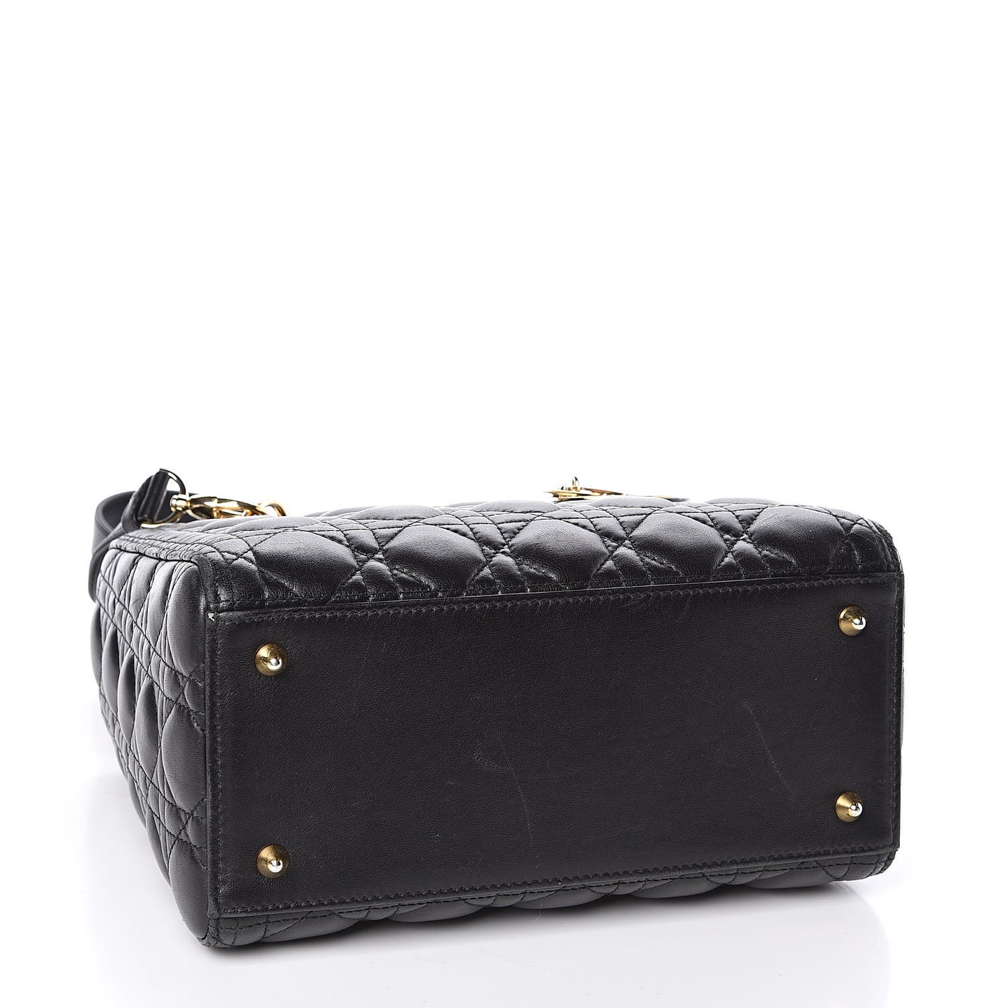 Lambskin Cannage Medium Lady Dior Black