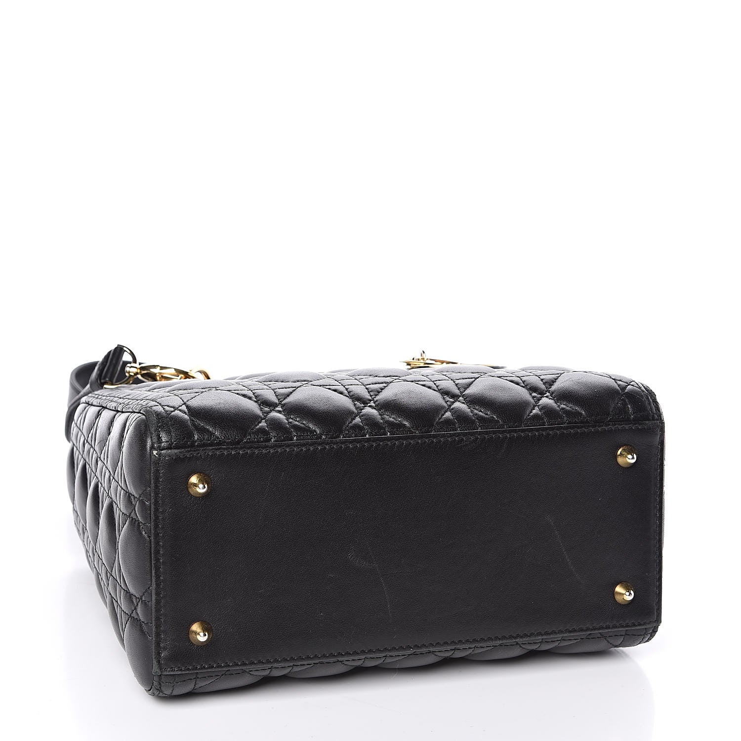 Christian Dior Lambskin Cannage Medium Lady Dior Black 4 of 15