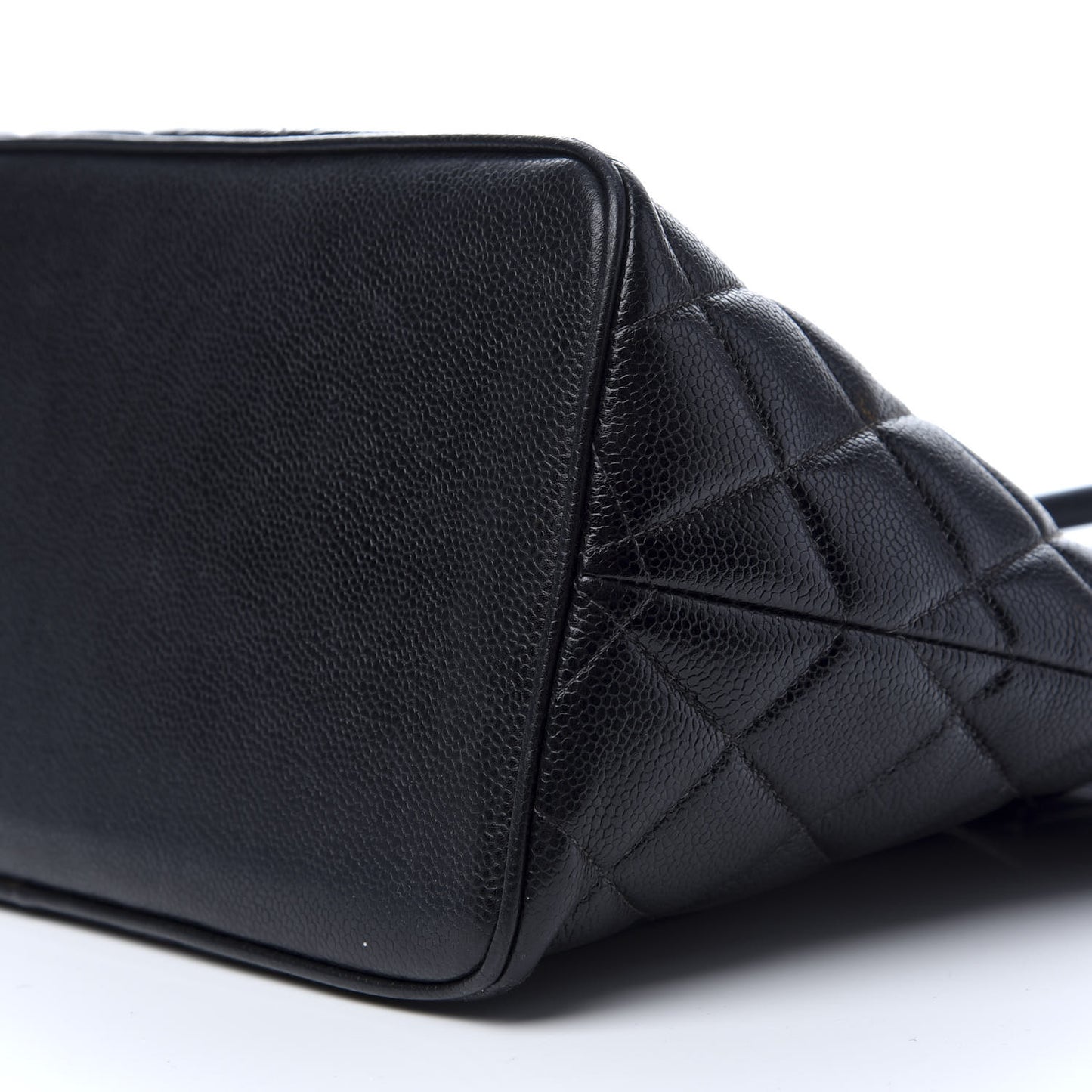 Caviar Quilted Medallion Tote Black