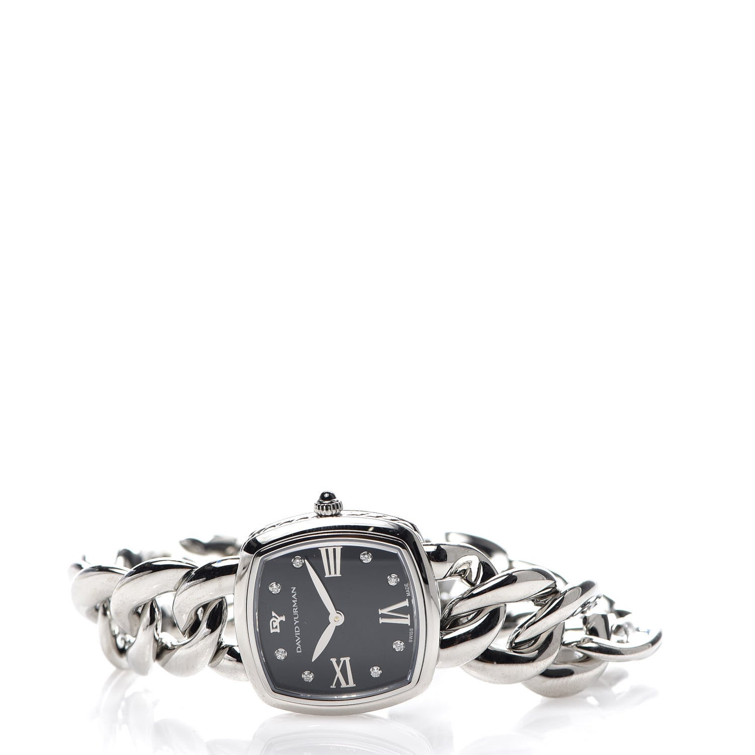 David Yurman Stainless Steel Diamond 27mm Albion Quartz Watch Black 3 of 6