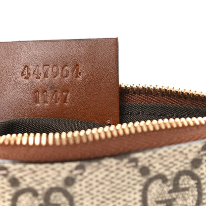 Gucci GG Supreme Monogram Key Case Beige Ebony Cuir 8 of 9