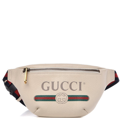 Gucci Grained Calfskin Small Logo Belt Bag White 1 of 7