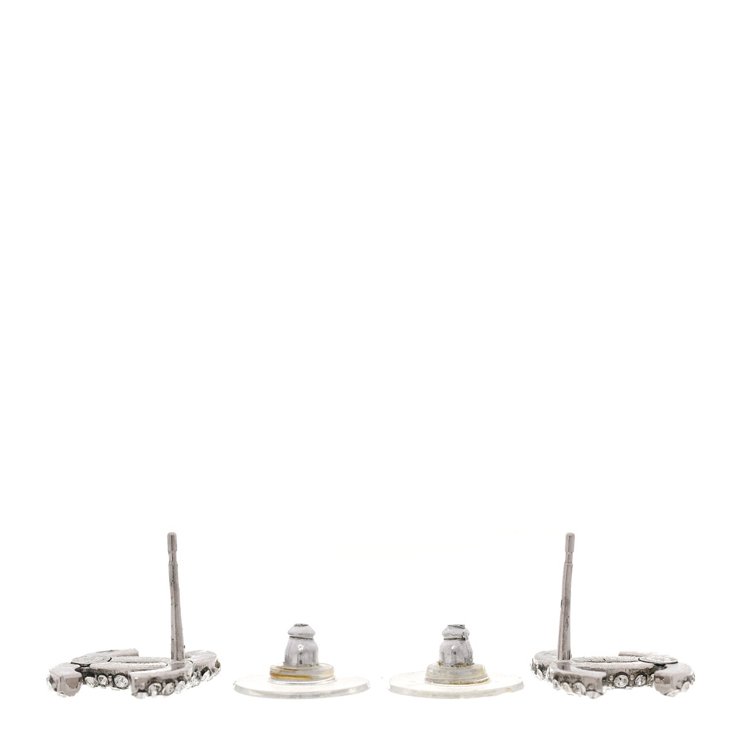 Crystal CC Earrings Silver