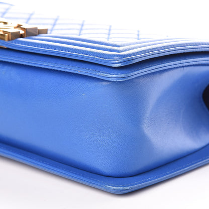 Chanel Lambskin Quilted Medium Boy Flap Blue 9 of 9