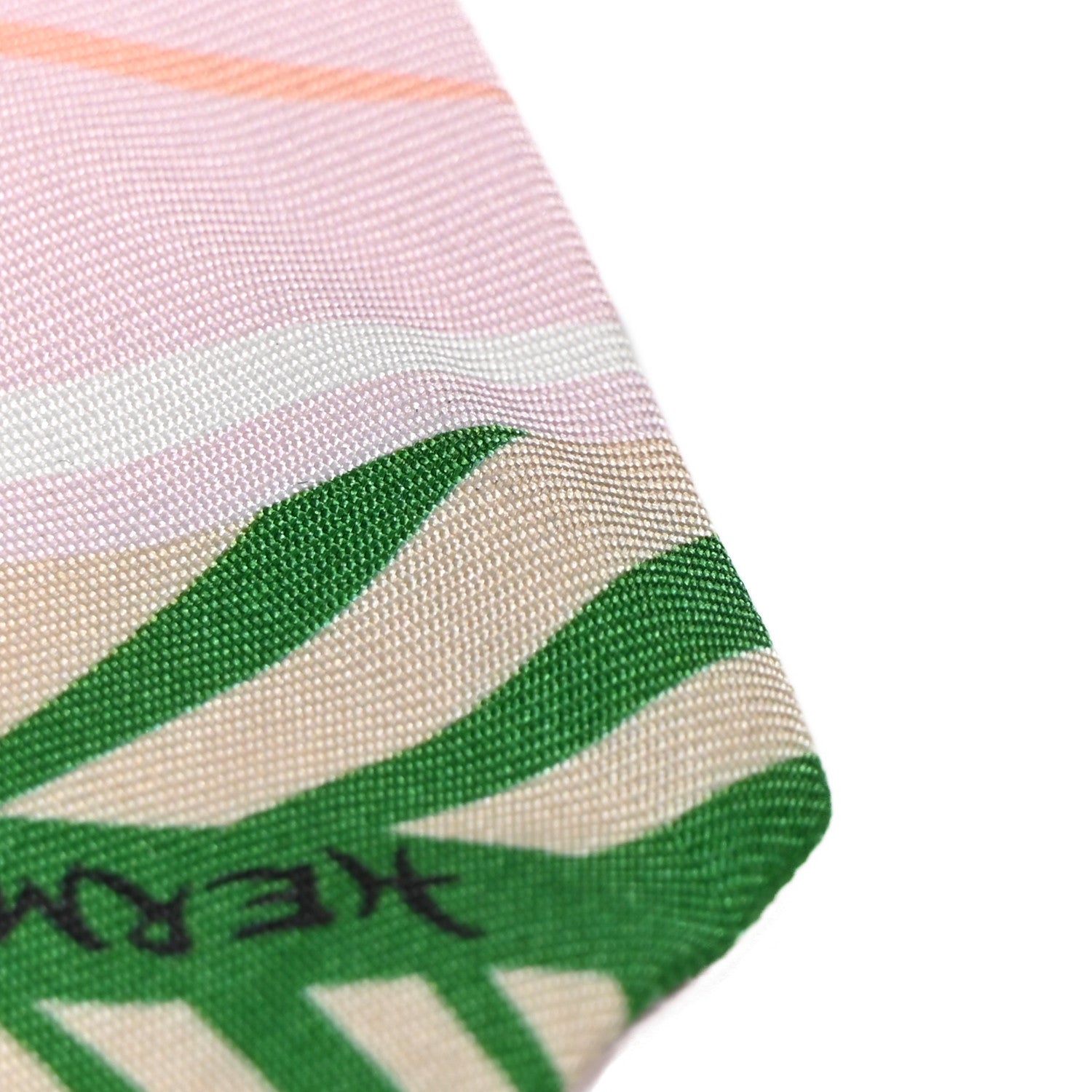 Hermes Silk Jaguar Quetzal Twilly Rose Beige Orange 9 of 10