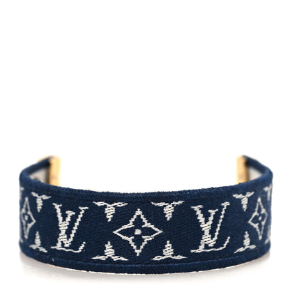 Louis Vuitton Woven LV Buddy Bracelet Bleu Marine 1 of 5