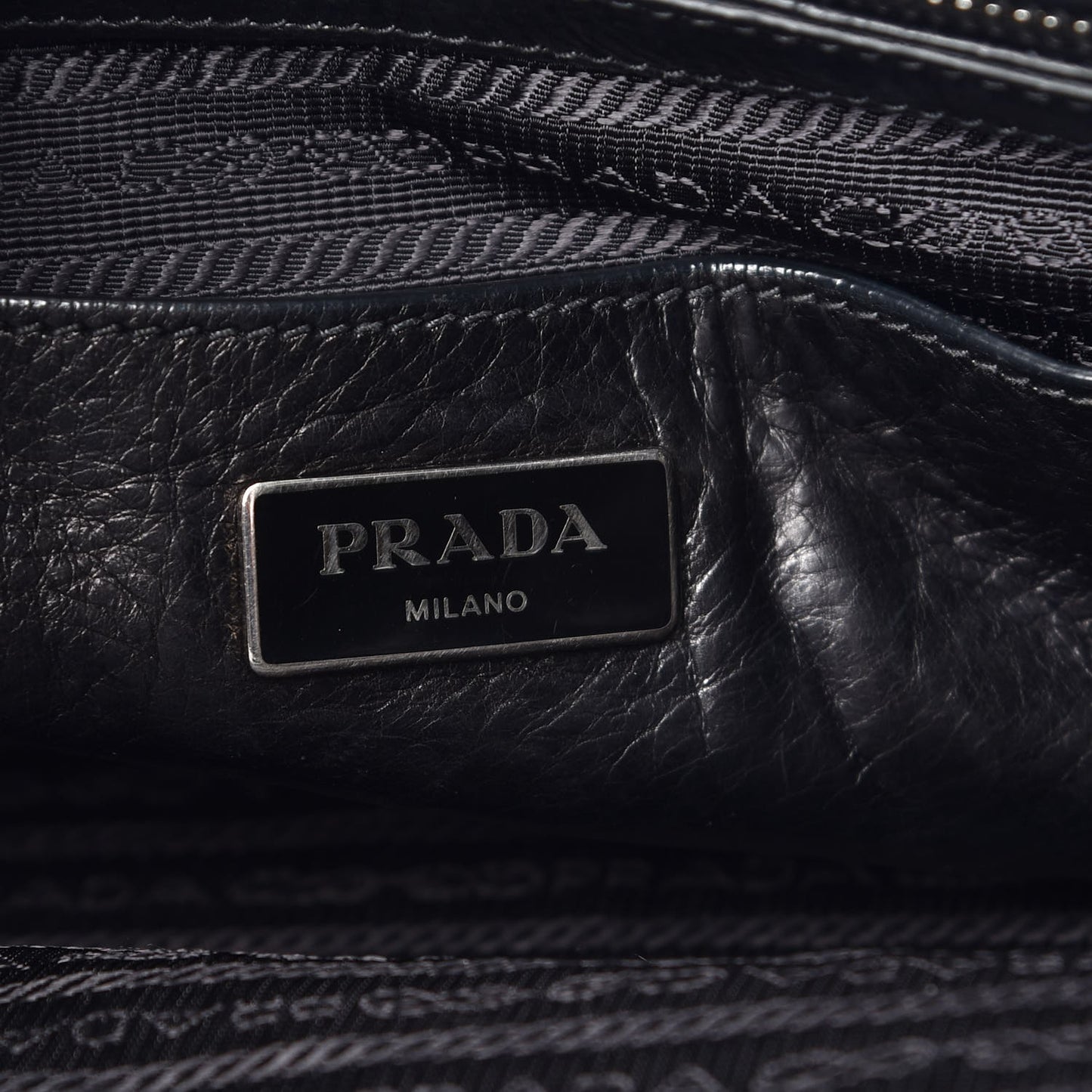 Glace Calf Twin Pocket Tote Black