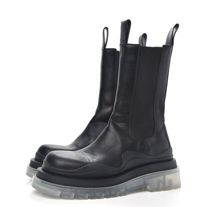 Bottega Veneta Calfskin The Tire Chelsea Boots 37.5 Black Transparent 3 of 9
