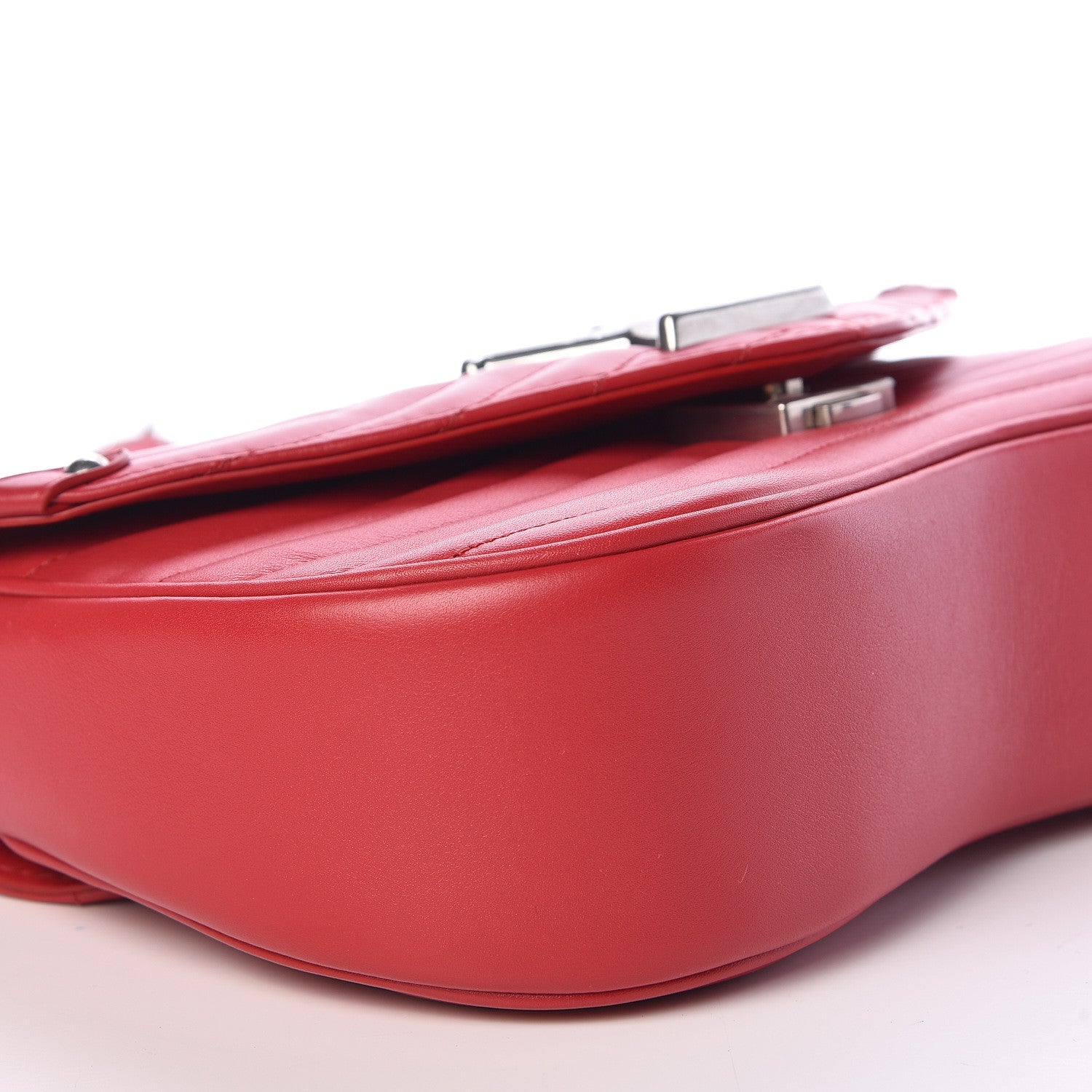 Louis Vuitton Calfskin New Wave Chain MM Ecarlate 5 of 10