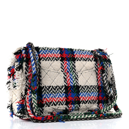 Chanel Tweed Quilted Embellished 2.55 Reissue 225 Flap White Multicolor 4 of 25