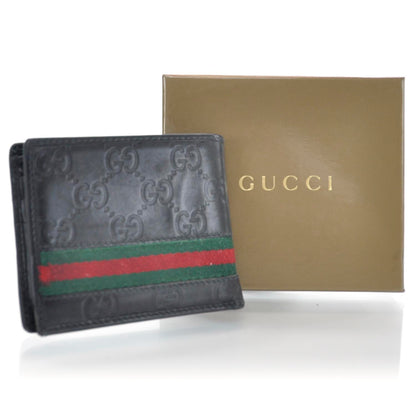Gucci Mens Guccissima Web Bi-Fold Wallet Black 3 of 7
