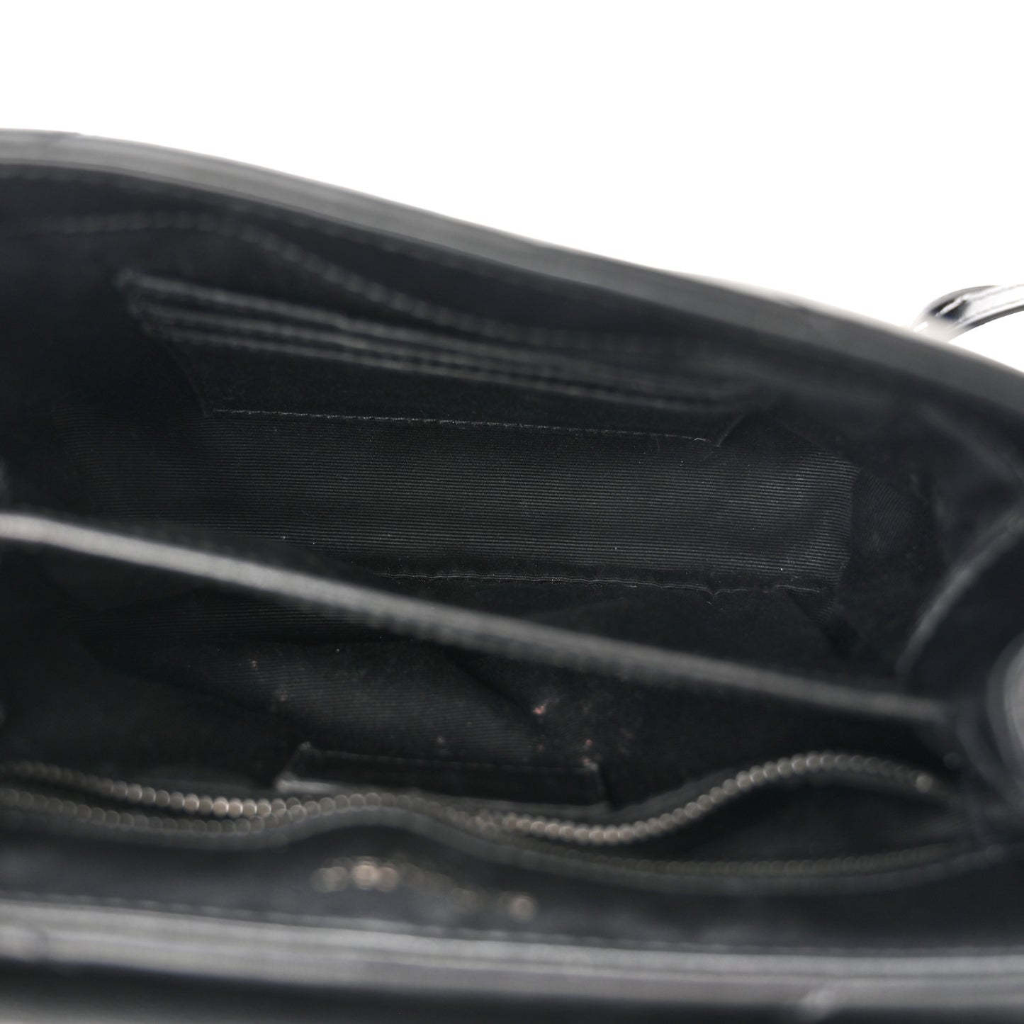 Calfskin Y Quilted Monogram Monochrome Toy Loulou Crossbody Bag Black