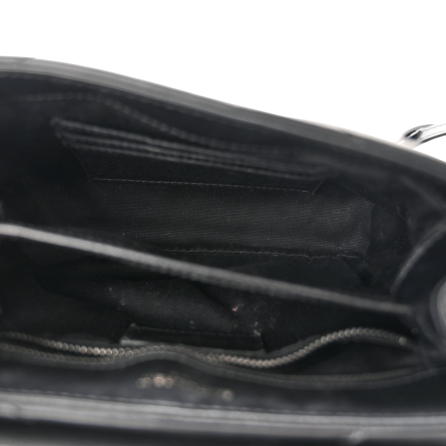 Saint Laurent Calfskin Y Quilted Monogram Monochrome Toy Loulou Crossbody Bag Black 5 of 10
