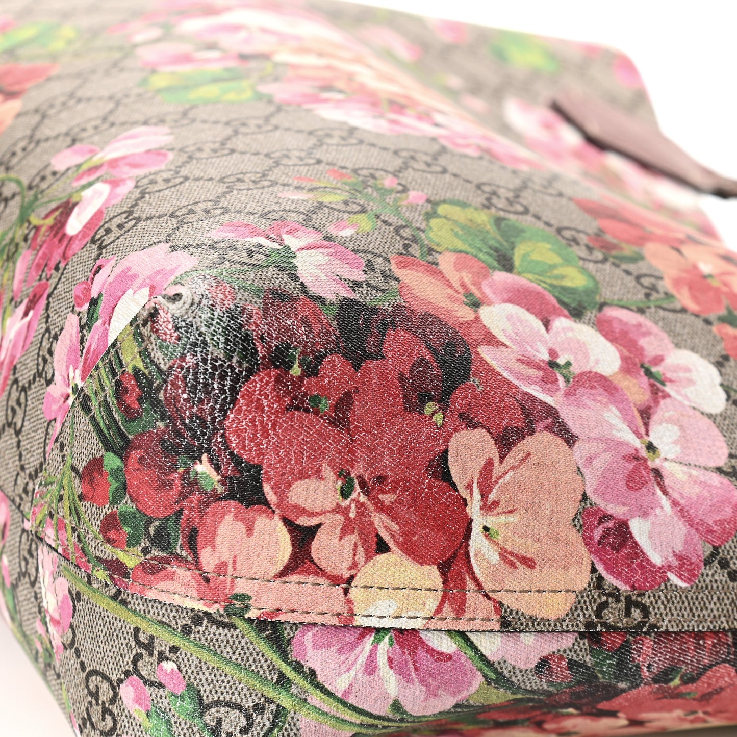 GG Supreme Monogram Blooms Medium Reversible Tote Beige Multicolor Dry Rose