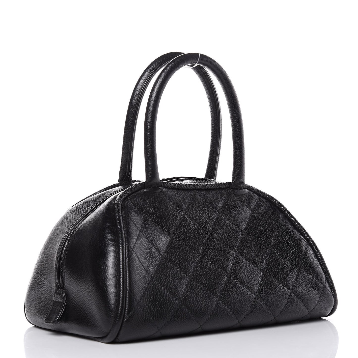 Caviar Quilted Small Bowler Black