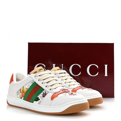 Gucci Sepang Flora Faded Canvas Web Womens Screener Sneakers 38 Multicolor White 9 of 9