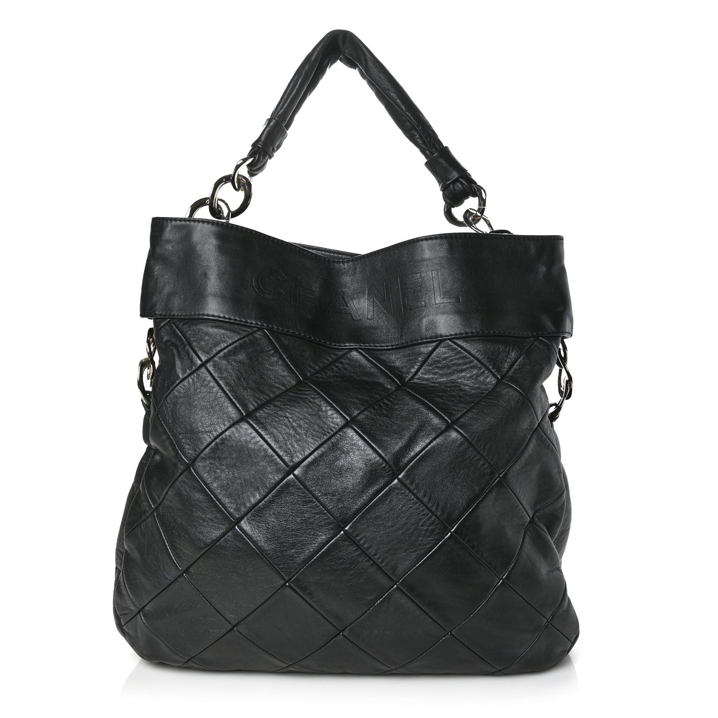 Lambskin Quilted Hobo Black