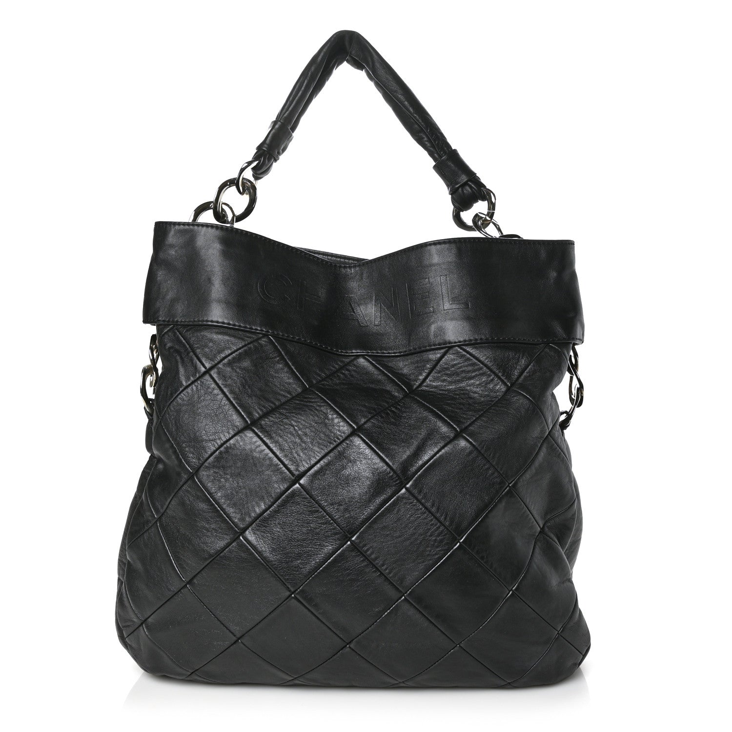 Chanel Lambskin Quilted Hobo Black 1 of 8