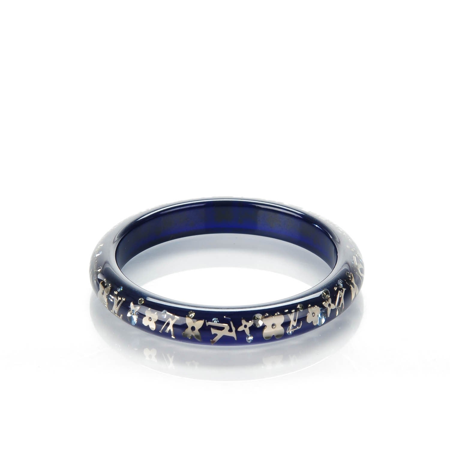 Louis Vuitton Resin Swarovski Small Inclusion Bracelet PM Marine 3 of 5