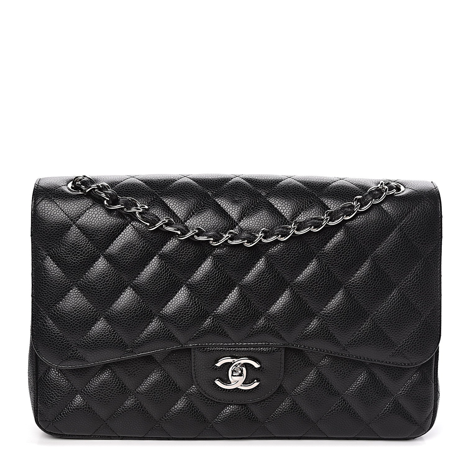 Chanel Caviar Quilted Jumbo Double Flap Black 2 of 10