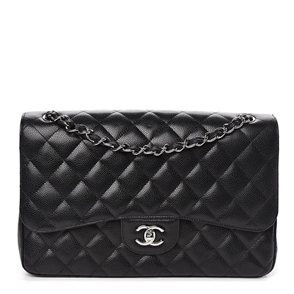 Chanel Caviar Quilted Jumbo Double Flap Black 2 of 10