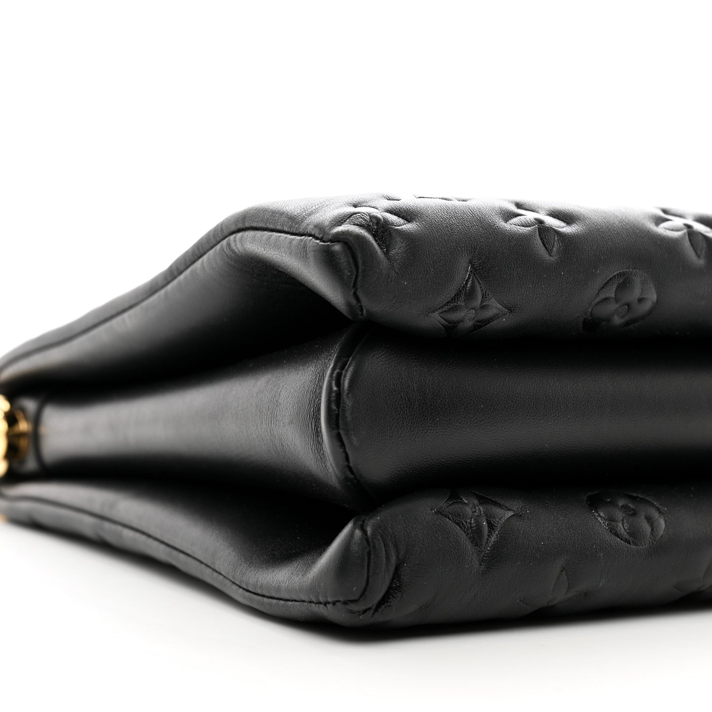 Lambskin Embossed Monogram Coussin MM Black