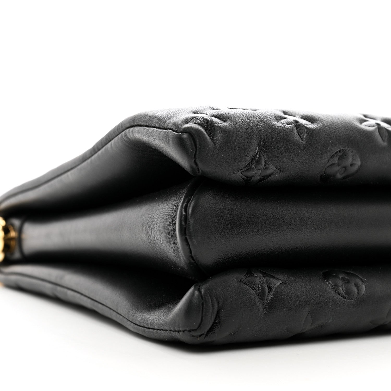 Louis Vuitton Lambskin Embossed Monogram Coussin MM Black 9 of 10
