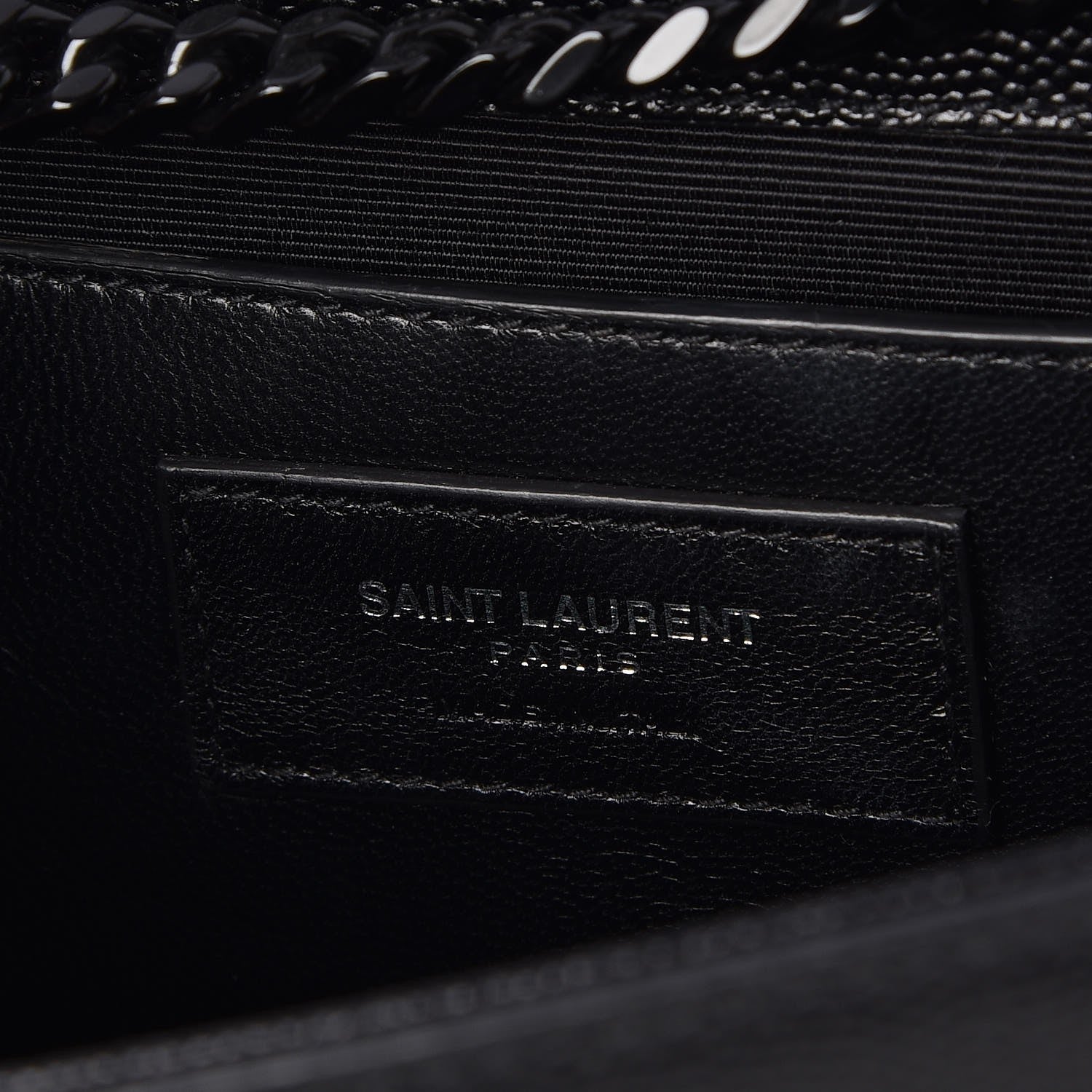Saint Laurent Grain De Poudre Medium Classic Monogram Kate Satchel Black 6 of 7
