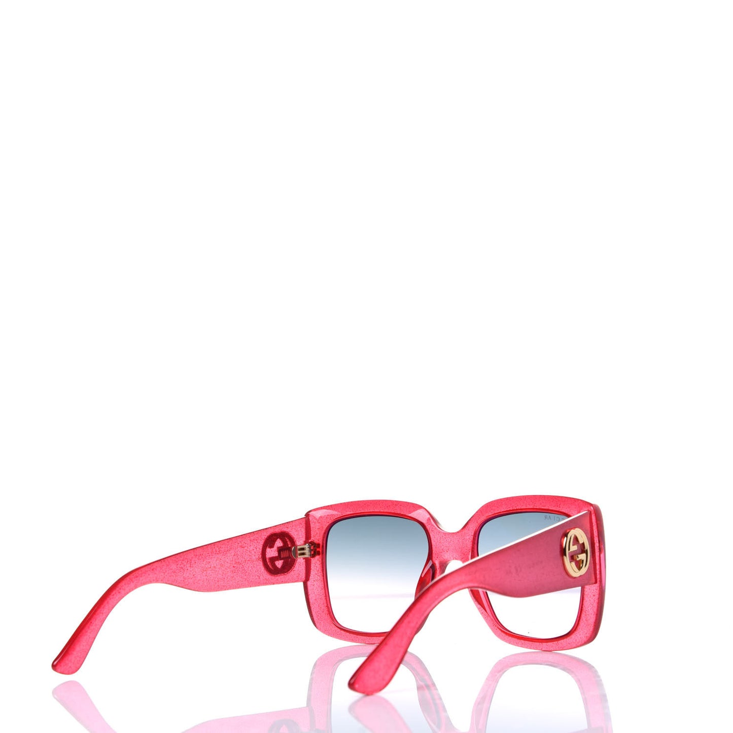 Acetate Square Frame Glitter GG0142S Sunglasses Pink