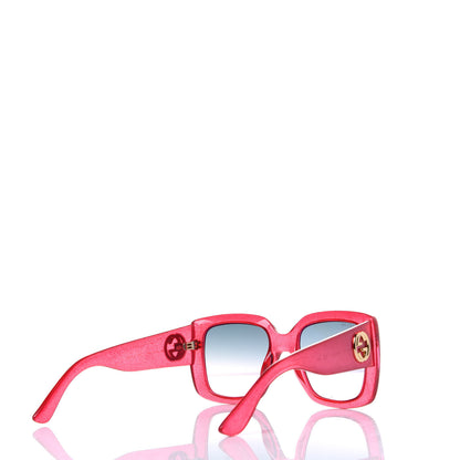 Gucci Acetate Square Frame Glitter GG0142S Sunglasses Pink 4 of 9