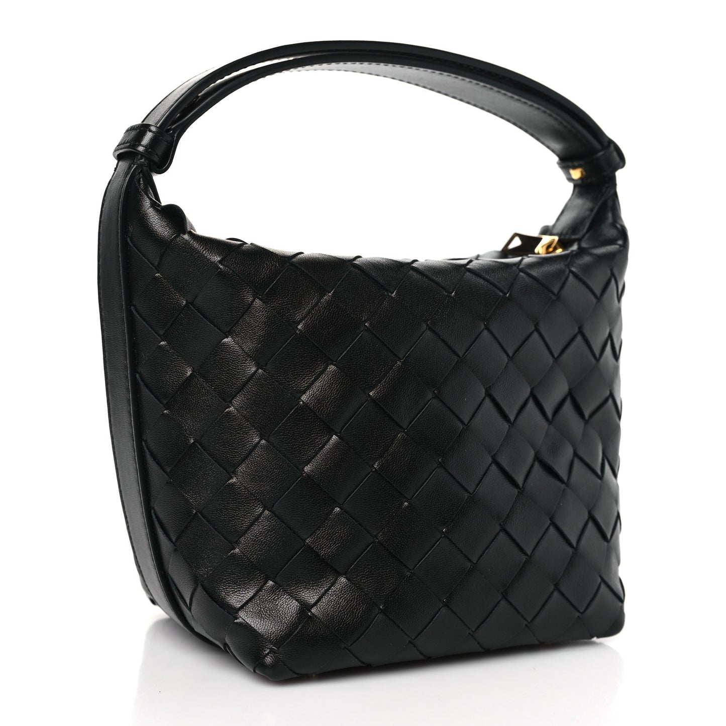 Calfskin Nappa Intrecciato Candy Wallace Black