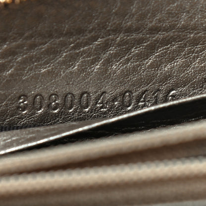 Gucci Metallic Pebbled Calfskin Soho Zip Around Wallet Golden Beige 7 of 7