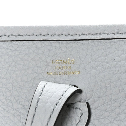 Hermes Taurillon Clemence Amazone Evelyne TPM Bleu Pale Nata 6 of 9
