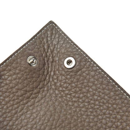 Hermes Taurillon Clemence Mises et Relances H'Dot Change Tray Etoupe Blue Jean 6 of 7