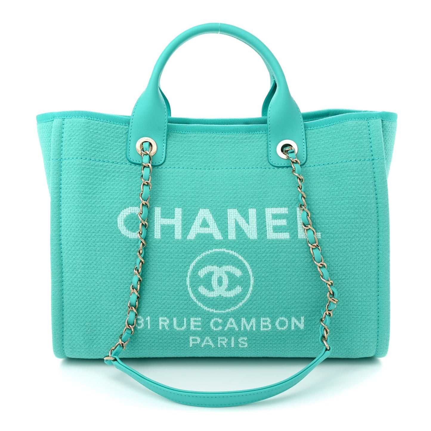 Mixed Fibers Small Deauville Tote Turquoise