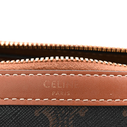 Celine Triomphe Canvas Calfskin Medium Boston Bag Tan 11 of 21