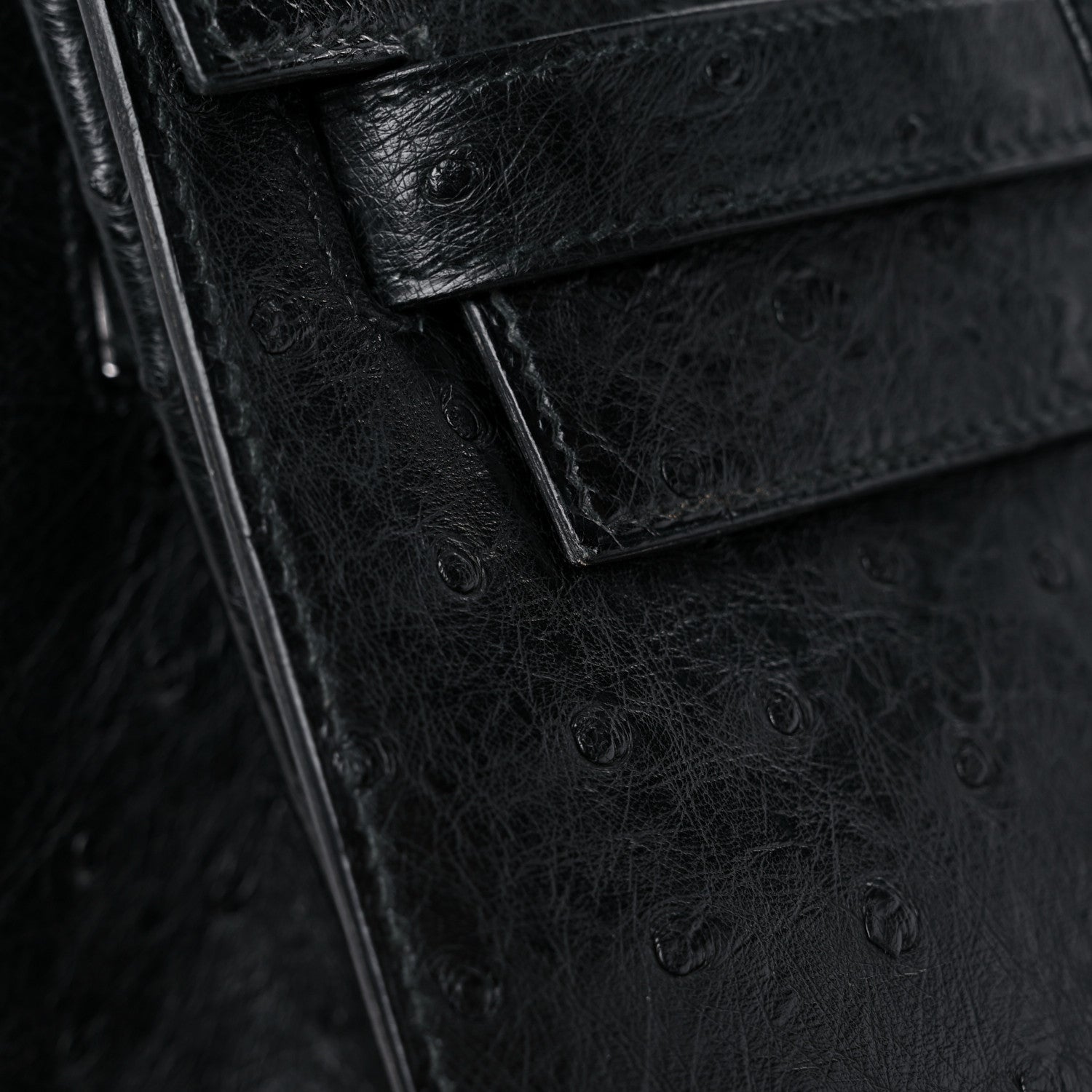 Hermes Ostrich Kelly Sellier 32 Black 18 of 24