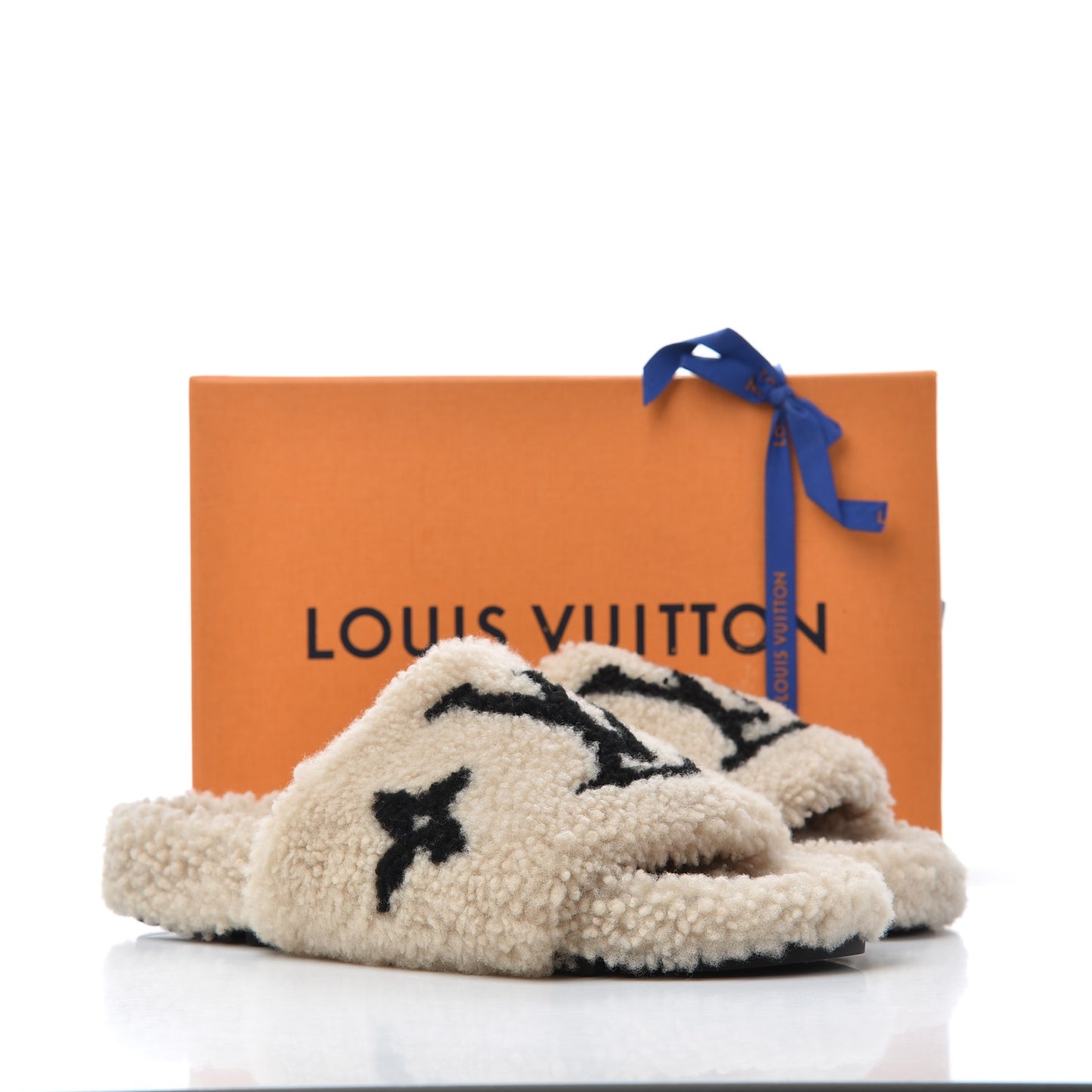 Shearling Bom Dia Flat Mules 41 Beige