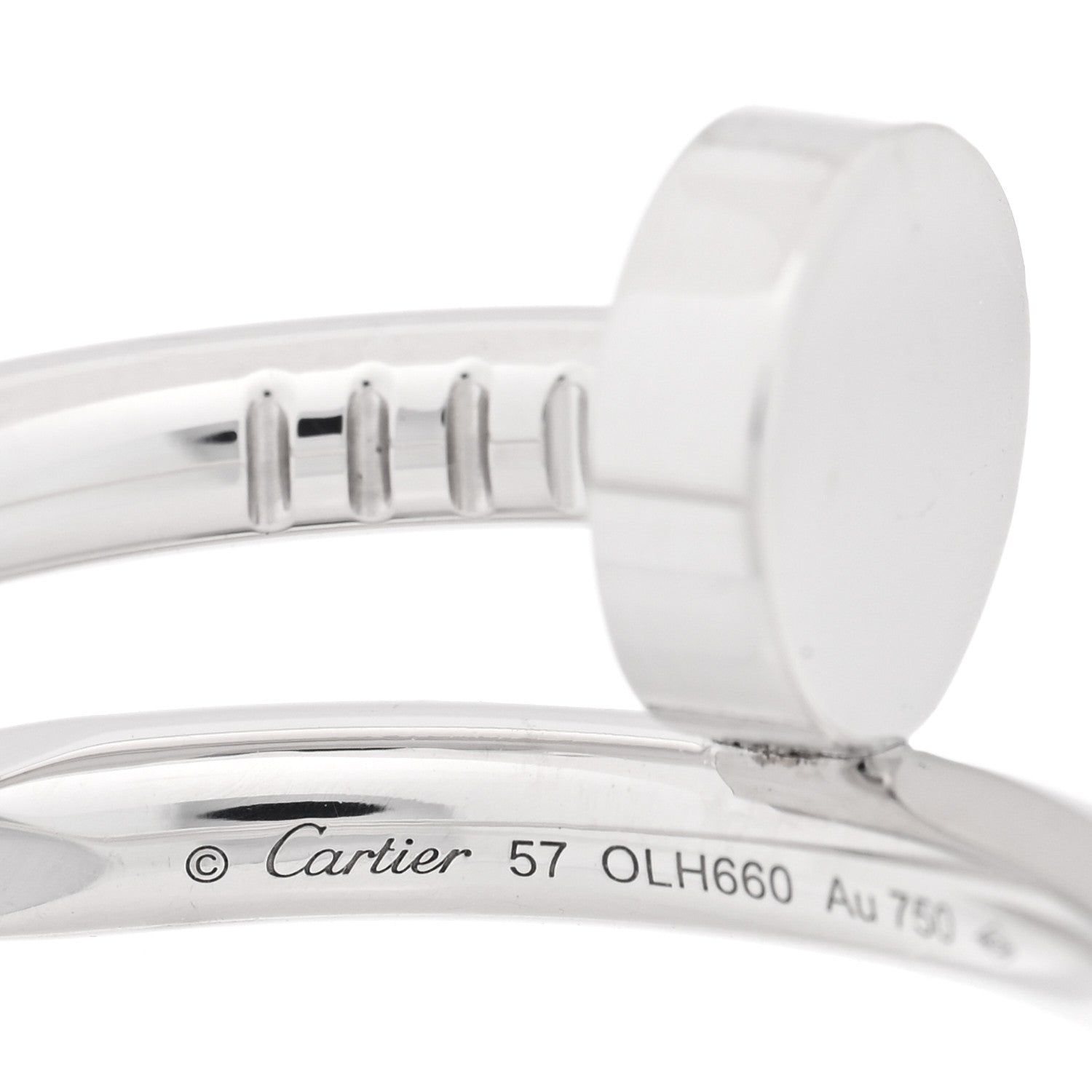 Cartier 18K White Gold Juste Un Clou Ring 57 8 4 of 6