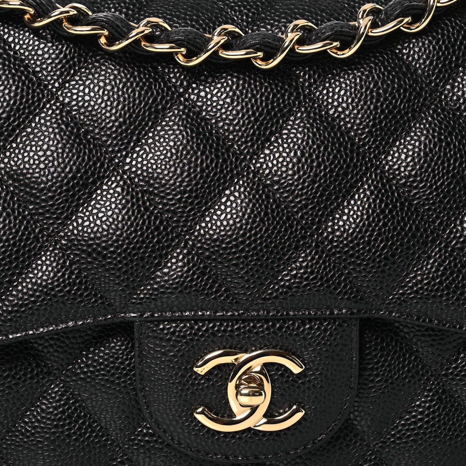Chanel Caviar Quilted Jumbo Double Flap Black 9 of 14