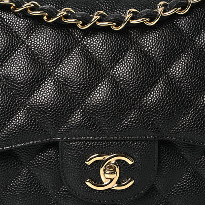 Chanel Caviar Quilted Jumbo Double Flap Black 9 of 14
